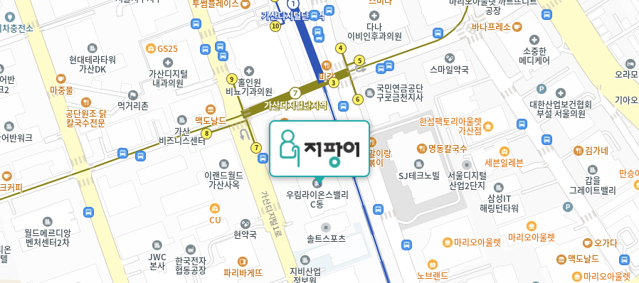 지팡이 오시는길 지도